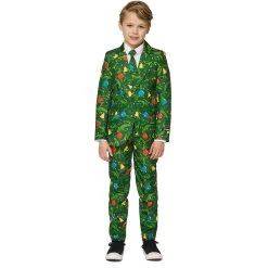 Boys 4-16 Suitmeister Green Tree Christmas Light-Up Suit