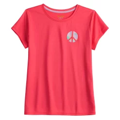 Girls 7-16 Tek Gear® Graphic Tee in Regular & Plus Size -Bonnie Jean Shop 4629645 Orange Peace