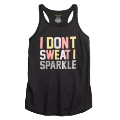 Girls 7-16 Tek Gear® Graphic Tank Top in Regular & Plus Size -Bonnie Jean Shop 4888286 Black Dont Sweat
