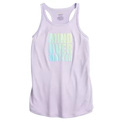 Girls 7-16 Tek Gear® Graphic Tank Top in Regular & Plus Size -Bonnie Jean Shop 4888286 Lavendar Mind Matter
