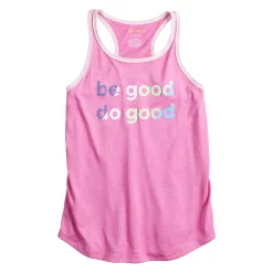Girls 7-16 Tek Gear® Graphic Tank Top in Regular & Plus Size -Bonnie Jean Shop 4888286 Pink Be Good