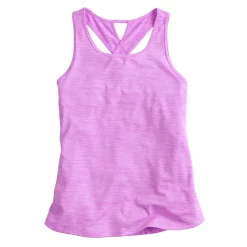 Girls 7-16 Tek GearĀ® Soft Tek Twist Keyhole Tank Top in Regular & Plus