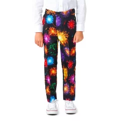 Boys 4-16 Suitmeister Fireworks Black New Year's Party Jacket, Pants & Tie Suit Set -Bonnie Jean Shop 5265844 ALT3