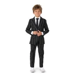 Boys 4-16 Suitmeister Oversized Pinstripe Black Glow-in-the-Dark Suit