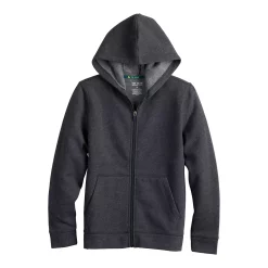 Kids 7-20 Tek Gear® Ultrasoft Fleece Full-Zip Hoodie in Regular & Husky -Bonnie Jean Shop 5534110 Dark Gray Heather