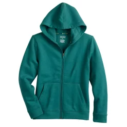 Kids 7-20 Tek Gear® Ultrasoft Fleece Full-Zip Hoodie in Regular & Husky -Bonnie Jean Shop 5534110 Prestigious Green
