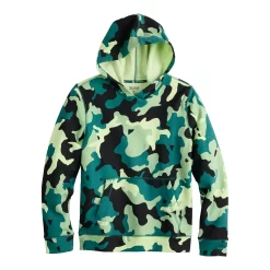 Kids 7-20 Tek Gear® Ultrasoft Fleece Hoodie in Regular & Husky -Bonnie Jean Shop 5534349 Lime Camo