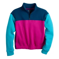 Girls 7-16 Tek Gear® Ultrasoft Fleece 1/4 Zip Pullover in Regular & Plus -Bonnie Jean Shop 5541509 Fantasy Berry Blue