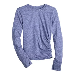 Girls 7-16 Tek GearĀ® Soft Tek Ruched Tee in Regular & Plus